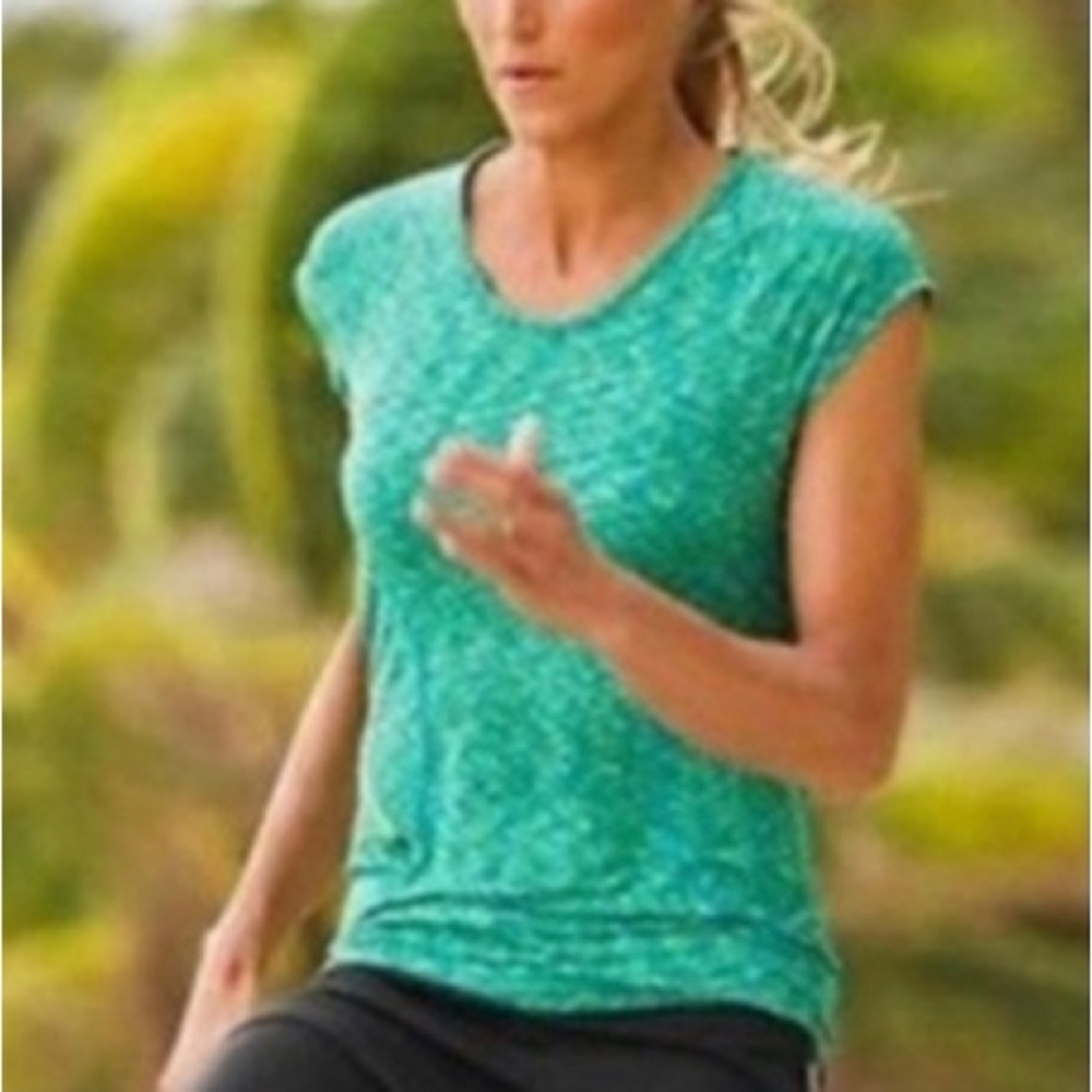 Athleta Pop Space Dye Workout Tshirt. Size XS